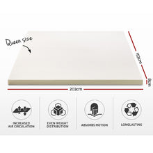 Load image into Gallery viewer, Giselle Bedding Memory Foam Mattress Topper w/Cover 8cm - Queen
