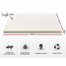 Load image into Gallery viewer, Giselle Bedding Memory Foam Mattress Topper w/Cover 8cm - Single
