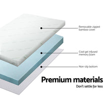 Load image into Gallery viewer, Giselle Bedding Cool Gel Memory Foam Mattress Topper w/Bamboo Cover 5cm - Double
