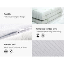 Load image into Gallery viewer, Giselle Bedding Cool Gel Memory Foam Mattress Topper w/Bamboo Cover 8cm - King
