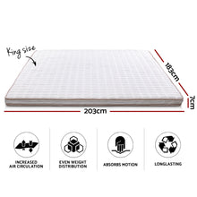 Load image into Gallery viewer, Giselle Bedding Memory Foam Mattress Topper Bed Underlay Cover King 7cm
