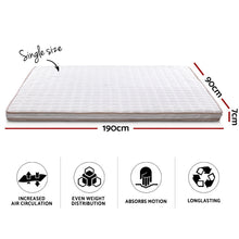 Load image into Gallery viewer, Giselle Bedding Memory Foam Mattress Topper Bed Underlay Cover Single 7cm

