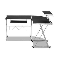 Load image into Gallery viewer, Artiss Corner Metal Pull Out Table Desk - Black
