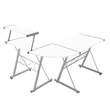 Load image into Gallery viewer, Artiss Corner Metal Pull Out Table Desk - White

