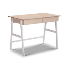 Load image into Gallery viewer, Artiss Metal Desk with Drawer - White with Oak Top
