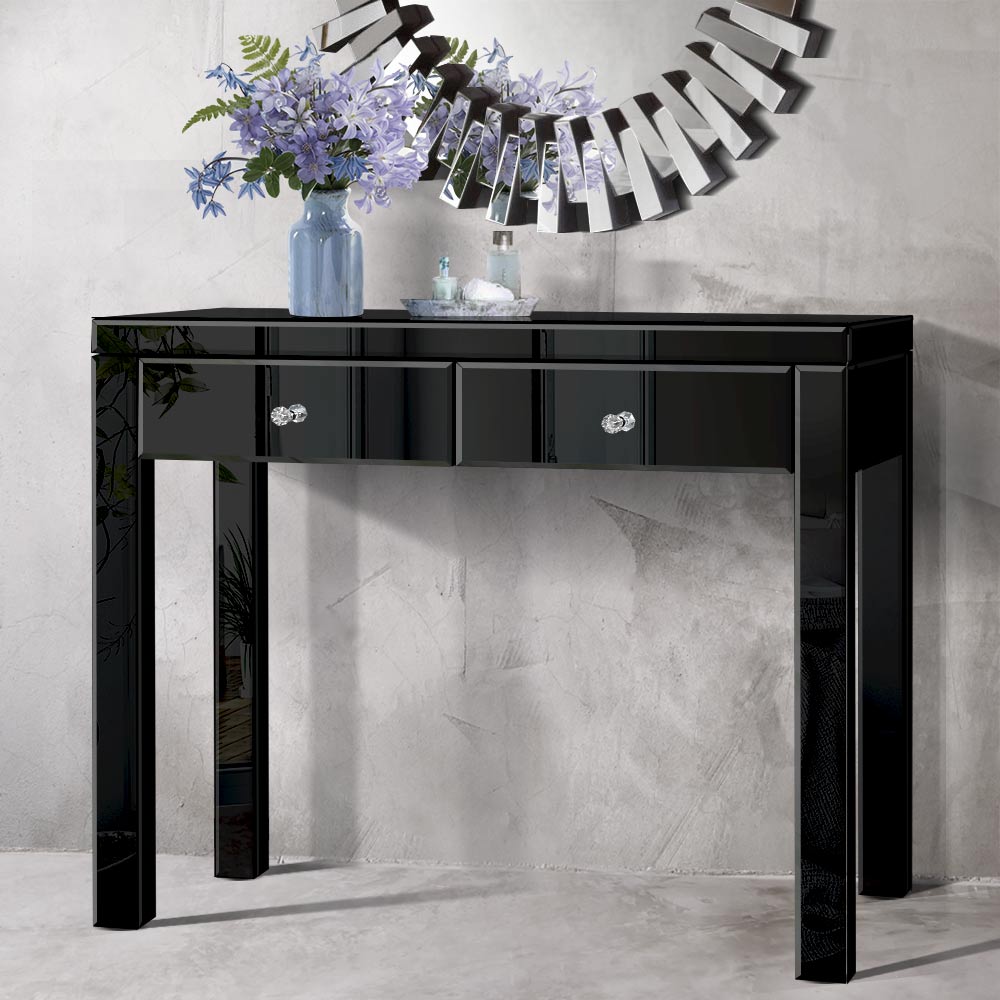 Mirrored Furniture Console Table Hallway Hall Entry Dressing Side Drawers