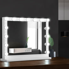 Load image into Gallery viewer, Embellir Makeup Mirror With Light Hollywood 15 LED Bulbs Vanity Lighted White 58cm x 46cm
