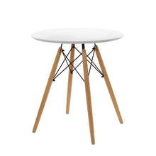 Load image into Gallery viewer, Artiss Round Dining Table 4 Seater 60cm Cafe Kitchen Retro Timber Wood MDF Tables White
