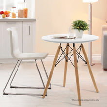 Load image into Gallery viewer, Artiss Round Dining Table 4 Seater 60cm Cafe Kitchen Retro Timber Wood MDF Tables White
