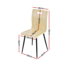 Load image into Gallery viewer, Artiss Set of 4 Dining Chairs Bentwood Seater Metal Legs Cafe Kitchen Chair Wooden
