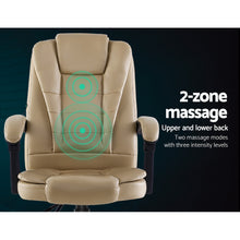 Load image into Gallery viewer, Artiss Massage Office Chair Gaming Chair Recliner Computer Chairs Khaki
