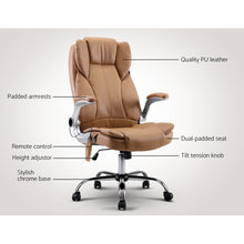 Load image into Gallery viewer, Artiss Massage Office Chair Gaming Chair Computer Desk Chair 8 Point Vibration Espresso
