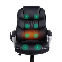 Load image into Gallery viewer, 8 Point PU Leather Reclining Massage Chair - Black - Oceania Mart
