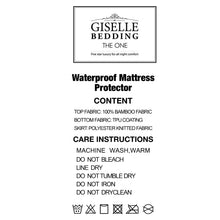 Load image into Gallery viewer, Giselle Bedding King Single Size Waterproof Bamboo Mattress Protector
