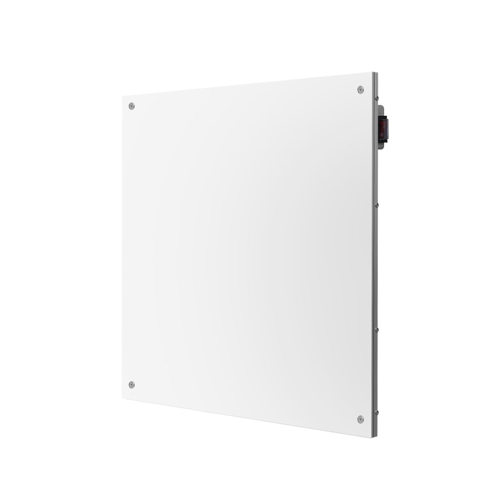 Devanti 450W Metal Wall Mount Panel Heater Infrared Slimline Portable Caravan White - Oceania Mart