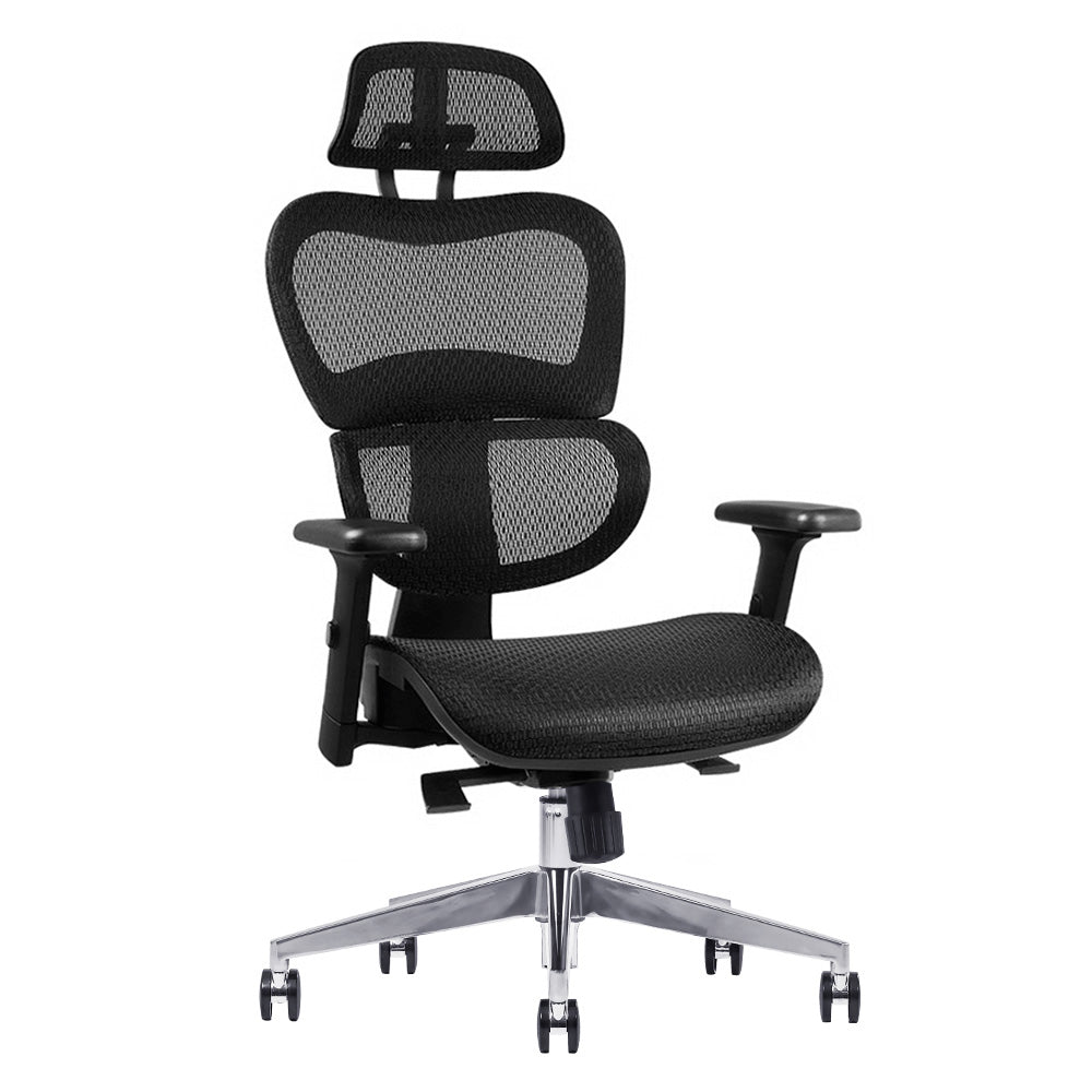 Executive Deluxe Office Mesh Chair Net High Back Home School Gaming Black - Oceania Mart