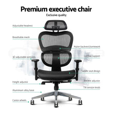 Load image into Gallery viewer, Executive Deluxe Office Mesh Chair Net High Back Home School Gaming Black - Oceania Mart
