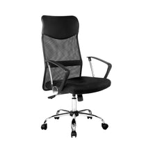 Load image into Gallery viewer, PU Leather Mesh High Back Office Chair - Black
