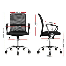 Load image into Gallery viewer, Artiss Office Chair Gaming Chair Computer Mesh Chairs Executive Mid Back Black
