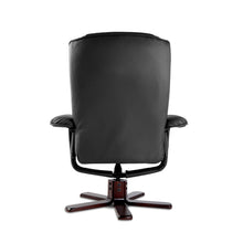 Load image into Gallery viewer, Artiss PU Leather Wood Armchair Recliner - Black - Oceania Mart
