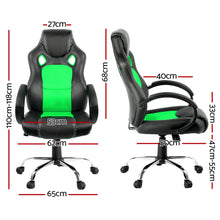 Load image into Gallery viewer, Artiss Gaming Chair Computer Office Chairs Green &amp; Black
