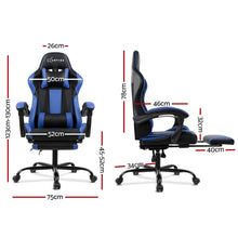 Load image into Gallery viewer, Gaming Office Chair Computer Seating Racer Black and Blue - Oceania Mart
