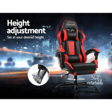 Load image into Gallery viewer, Gaming Office Chair Computer Seating Racer Black and Red - Oceania Mart
