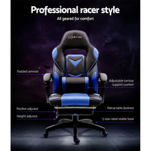 Load image into Gallery viewer, Artiss Office Chair Computer Desk Gaming Chair Study Home Work Recliner Black Blue - Oceania Mart
