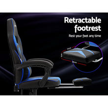 Load image into Gallery viewer, Artiss Office Chair Computer Desk Gaming Chair Study Home Work Recliner Black Blue - Oceania Mart

