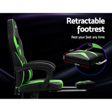 Load image into Gallery viewer, Artiss Office Chair Computer Desk Gaming Chair Study Home Work Recliner Black Green - Oceania Mart
