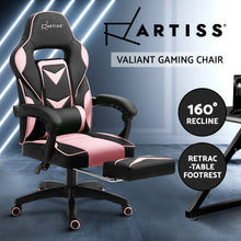 Load image into Gallery viewer, Artiss Office Chair Computer Desk Gaming Chair Study Home Work Recliner Black Pink - Oceania Mart

