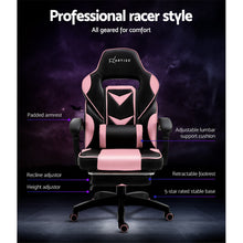 Load image into Gallery viewer, Artiss Office Chair Computer Desk Gaming Chair Study Home Work Recliner Black Pink - Oceania Mart
