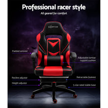 Load image into Gallery viewer, Artiss Office Chair Computer Desk Gaming Chair Study Home Work Recliner Black Red
