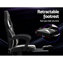 Load image into Gallery viewer, Artiss Office Chair Computer Desk Gaming Chair Study Home Work Recliner Black White - Oceania Mart
