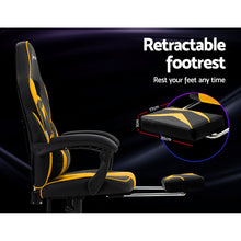Load image into Gallery viewer, Artiss Office Chair Computer Desk Gaming Chair Study Home Work Recliner Black Yellow
