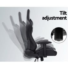 Load image into Gallery viewer, Artiss Gaming Office Chair Computer Chairs Leather Seat Racer Racing Meeting Chair Black

