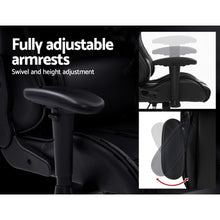 Load image into Gallery viewer, Artiss Gaming Office Chair Computer Chairs Leather Seat Racer Racing Meeting Chair Black
