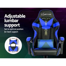 Load image into Gallery viewer, Artiss Gaming Office Chairs Computer Seating Racing Recliner Racer Black Blue - Oceania Mart
