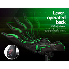 Load image into Gallery viewer, Artiss Office Chair Gaming Chair Computer Chairs Recliner PU Leather Seat Armrest Black Green
