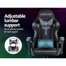 Load image into Gallery viewer, Artiss Office Chair Gaming Chair Computer Chairs Recliner PU Leather Seat Armrest Black Grey
