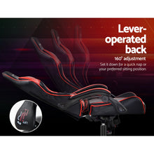 Load image into Gallery viewer, Artiss Gaming Office Chairs Computer Seating Racing Recliner Racer Black Red - Oceania Mart
