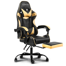 Load image into Gallery viewer, Artiss Office Chair Gaming Chair Computer Chairs Recliner PU Leather Seat Armrest Footrest Black Golden
