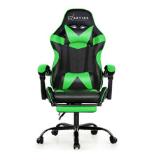 Load image into Gallery viewer, Artiss Office Chair Gaming Chair Computer Chairs Recliner PU Leather Seat Armrest Footrest Black Green
