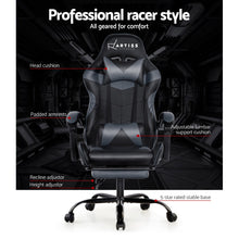 Load image into Gallery viewer, Artiss Office Chair Gaming Chair Computer Chairs Recliner PU Leather Seat Armrest Footrest Black Grey
