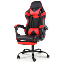 Load image into Gallery viewer, Artiss Gaming Office Chairs Computer Seating Racing Recliner Footrest Black Red - Oceania Mart
