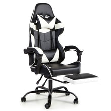 Load image into Gallery viewer, Artiss Gaming Office Chairs Computer Seating Racing Recliner Footrest Black White - Oceania Mart
