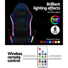 Load image into Gallery viewer, Artiss Gaming Office Chair RGB LED Lights Computer Desk Chair Home Work Chairs - Oceania Mart
