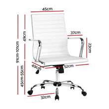 Load image into Gallery viewer, Artiss Gaming Office Chair Computer Desk Chairs Home Work Study White Mid Back
