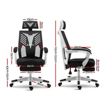 Load image into Gallery viewer, Artiss Gaming Office Chair Computer Desk Chair Home Work Recliner White - Oceania Mart
