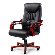 Load image into Gallery viewer, Artiss Executive Wooden Office Chair Wood Computer Chairs Leather Seat Sheridan
